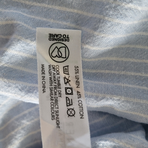 Jeff Banks / Long sleeve light blue button down shirt. M - Picture 11 of 11